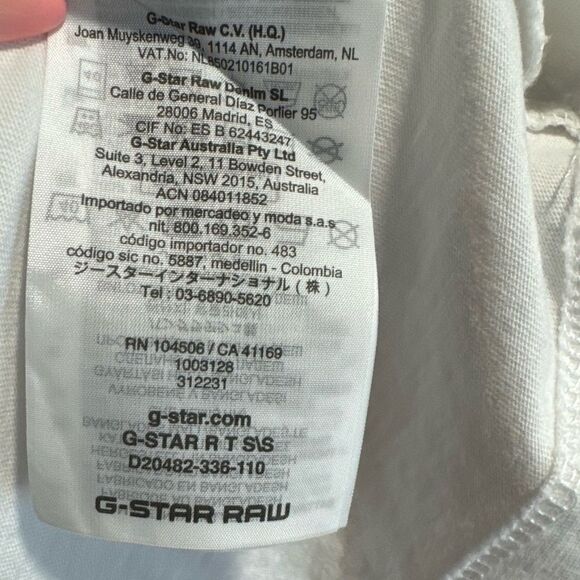 G-Star Organic Cotton Big Logo Crewneck Short Sleeved T-Shirt - Picture 8 of 8